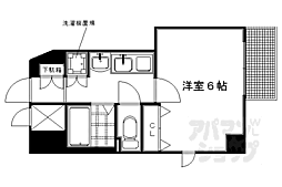 プレサンス京都御所東 1Kの間取図画像