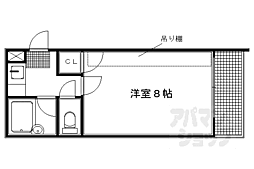 ベルヴィ武者小路 1Kの間取図画像