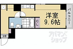 ライオンズマンション京都東堀川 ワンルームの間取図画像