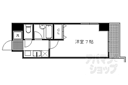 エクセレント御所西 1Kの間取図画像