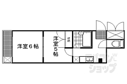 テイクフォー西陣 2Kの間取図画像
