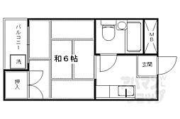 アーバンハイツ上長者町通 1Kの間取図画像