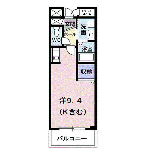 ツインスターＡ 301｜神奈川県小田原市上新田(賃貸マンション1R・3階・25.72㎡)の写真 その2