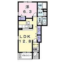 パールグレイスII 101 ｜ 神奈川県秦野市並木町2-3（賃貸アパート1LDK・1階・46.49㎡） その2