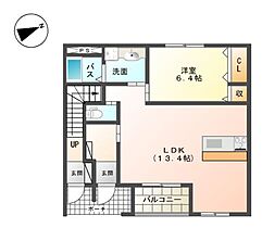 ルームズ　ココ  ｜ 神奈川県中郡大磯町国府本郷（賃貸アパート1LDK・1階・45.71㎡） その2