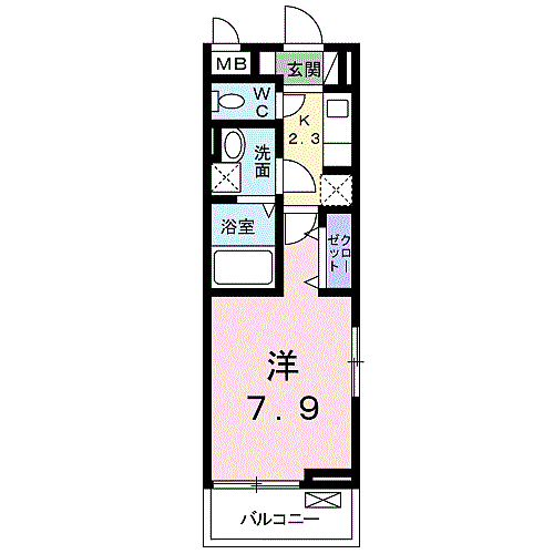 ジュネス　Ｋ 201｜神奈川県小田原市堀之内(賃貸アパート1K・2階・26.72㎡)の写真 その2