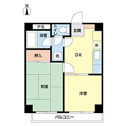 サンコーポラス平沢 2階2DKの間取り