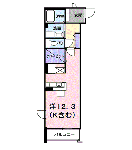 ウエスト　メゾン 105｜神奈川県小田原市久野(賃貸マンション1R・1階・35.09㎡)の写真 その2