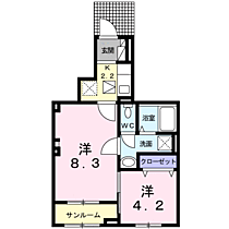 グランツ 103 ｜ 神奈川県秦野市曽屋5846-1（賃貸アパート2K・1階・37.98㎡） その2