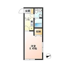 Reblanche 1Kの間取図画像
