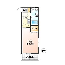 Reblanche 1Kの間取図画像