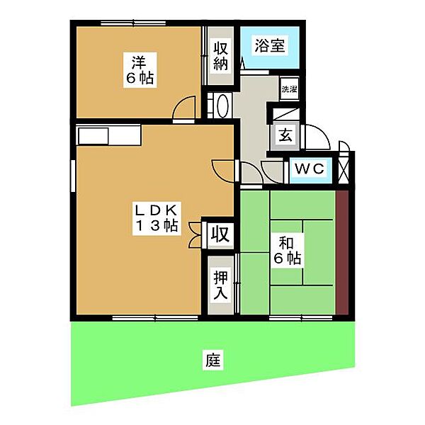 ピュアハーツ97 ｜愛知県名古屋市北区楠味鋺３丁目(賃貸アパート2LDK・1階・58.38㎡)の写真 その2