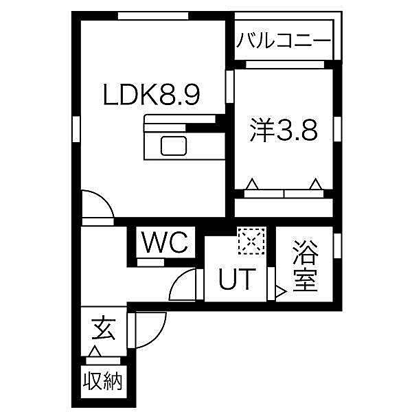 MS 西志賀 103｜愛知県名古屋市北区西志賀町４丁目(賃貸アパート1LDK・1階・35.25㎡)の写真 その2