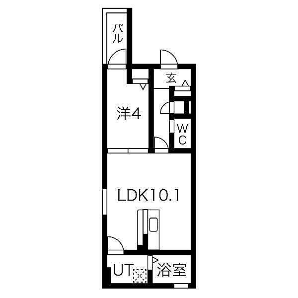 MS 西志賀 302｜愛知県名古屋市北区西志賀町４丁目(賃貸アパート1LDK・3階・36.04㎡)の写真 その2