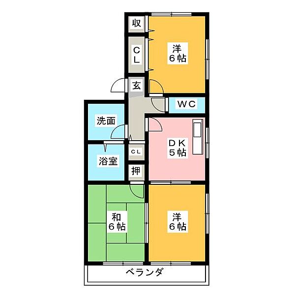 ハイムとき6・7 ｜愛知県名古屋市北区楠味鋺３丁目(賃貸アパート3DK・2階・50.63㎡)の写真 その2