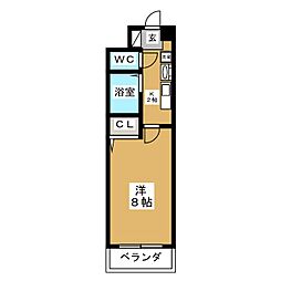 クレセント 1Kの間取図画像