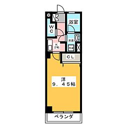 コンフォ清水 1Kの間取図画像