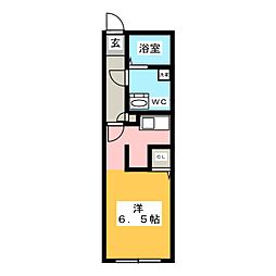 リアライズ名城公園 1Kの間取図画像