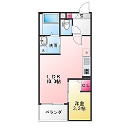 Jack kirihataI 1LDKの間取図画像