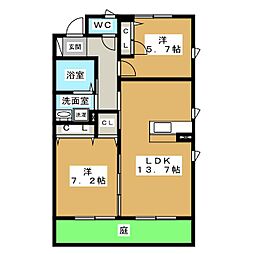 とき 2LDKの間取図画像