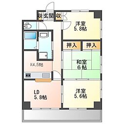 ハイム上所 3LDKの間取図画像