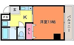 ゆうマンション 1Kの間取図画像