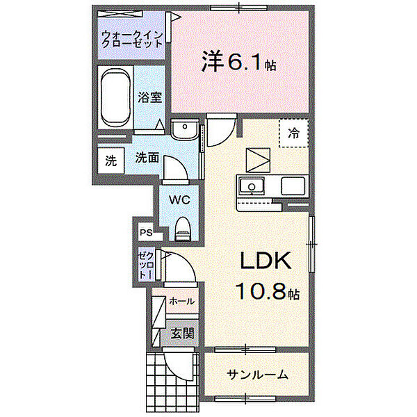 仮）毛見アパートI 105｜和歌山県和歌山市毛見(賃貸アパート1LDK・1階・45.51㎡)の写真 その2