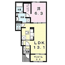 ケーズコート岩出 102 ｜ 和歌山県岩出市山410-1（賃貸アパート1LDK・1階・50.63㎡） その2