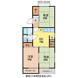 レジデンスT.H2号館 3SDKの間取図画像
