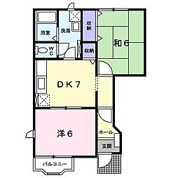 ドリームハイツ3 2DKの間取図画像