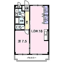 パークマリッチ 1LDKの間取図画像