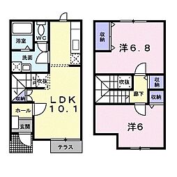 ニュー・プリムローズ2 2LDKの間取図画像