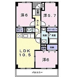 ビアンクール 3LDKの間取図画像