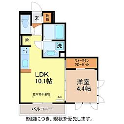 ル・フチュール 1LDKの間取図画像