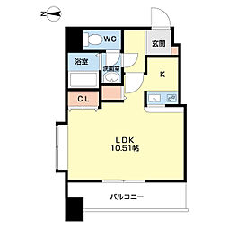 SUITE.HND ワンルームの間取図画像