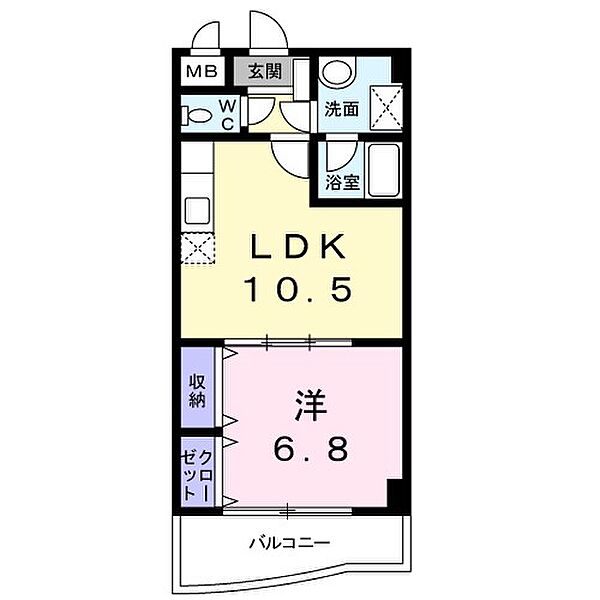 サニースクエア ｜山口県下関市上新地町３丁目(賃貸マンション1LDK・5階・40.05㎡)の写真 その2