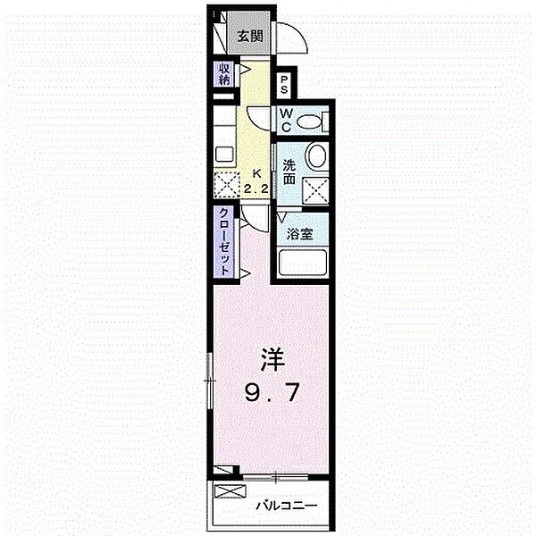 ジェルメゾン ｜山口県下関市椋野町３丁目(賃貸アパート1K・2階・31.21㎡)の写真 その2