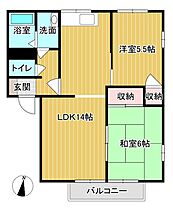 ハイツグリーンピアB棟 201 ｜ 山口県下関市一の宮町２丁目（賃貸アパート2LDK・2階・54.81㎡） その2