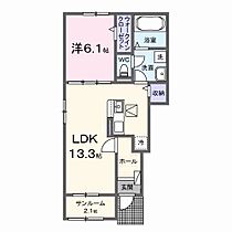 サンリット・バーミィ　II 101 ｜ 山口県下関市豊浦町大字川棚（賃貸アパート1LDK・1階・50.01㎡） その2