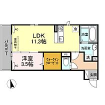 ジュリアス山の田 202 ｜ 山口県下関市山の田西町（賃貸アパート1LDK・2階・41.01㎡） その2