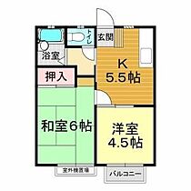 山口県下関市豊浦町大字川棚（賃貸アパート2K・2階・34.78㎡） その2