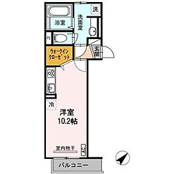 シャルマン彩2 ワンルームの間取図画像