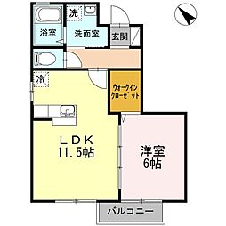 プレミールハウス 1LDKの間取図画像