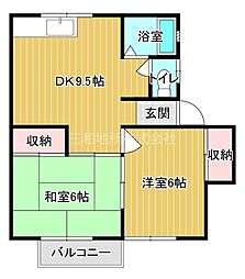 フォルツスコーピオン 2DKの間取図画像