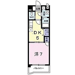 ガーデンパレス秋根 1DKの間取図画像