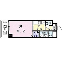 ローズガーデン 1Kの間取図画像