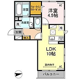 リヴェールコート 1LDKの間取図画像