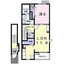 サンリットスクエア 1LDKの間取図画像