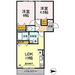 ピースコートプラグレス 2LDKの間取図画像