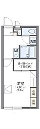レオパレスMUKUNO 1Kの間取図画像